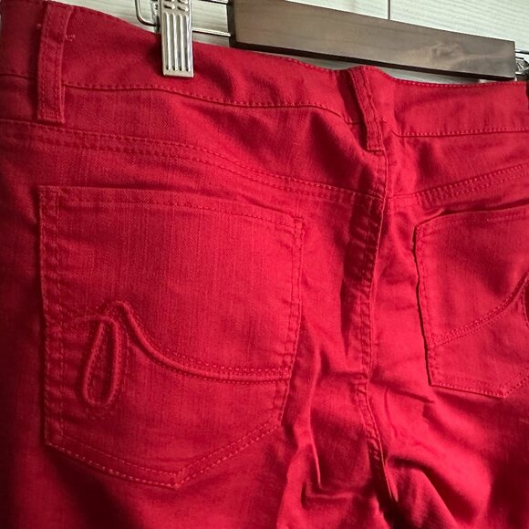 Apt. 9 Women's 14 Short Cherry Red Skinny Modern Fit Mid Rise Jeans NWOT - Picture 5 of 7